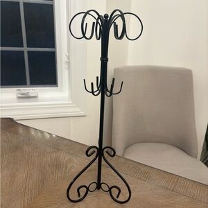 Elegant Black Metal 2 tier Jewelry holder